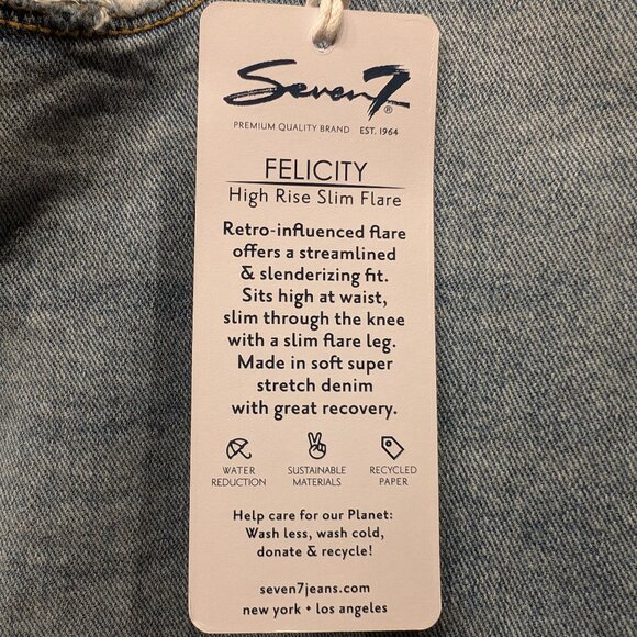 Seven7 Women's Jeans Slim Flare Size 16 - Picture 7 of 16